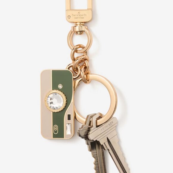 Kate Spade New York Picture This 3D Metal Camera Key Fob Bag Charm Keychain NEW - Picture 4 of 5